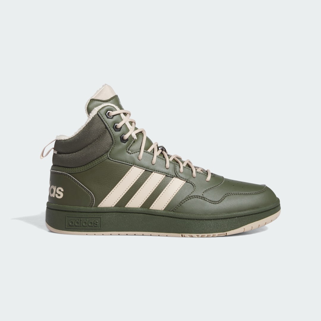 Tenisky a topánky adidas Performance Hoops 3.0 Mid Winterized Zelené | IH0163, 0