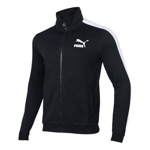 Vetrovka Puma T7 Series Stand Collar Knit Logo Casual Sports Jacket Čierna | 579021-01