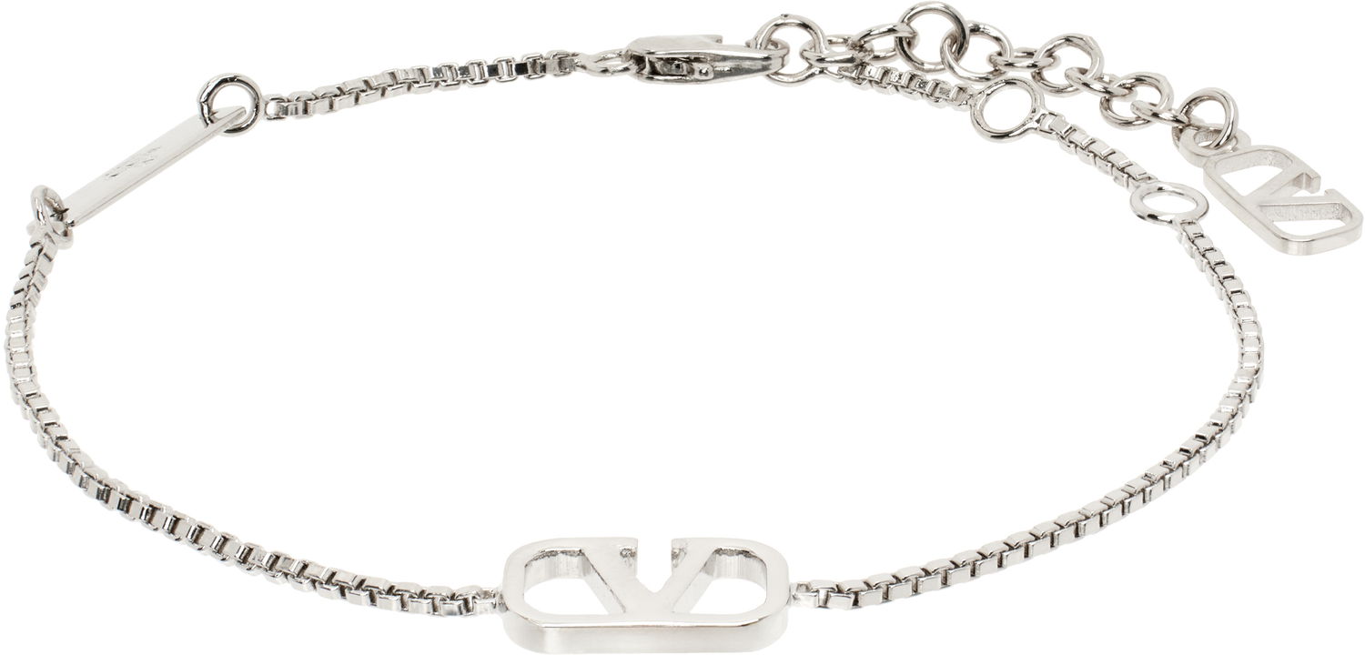 Náramok Valentino Metal Chain Bracelet with Logo Metalická | 6Y2J0N40MET, 0