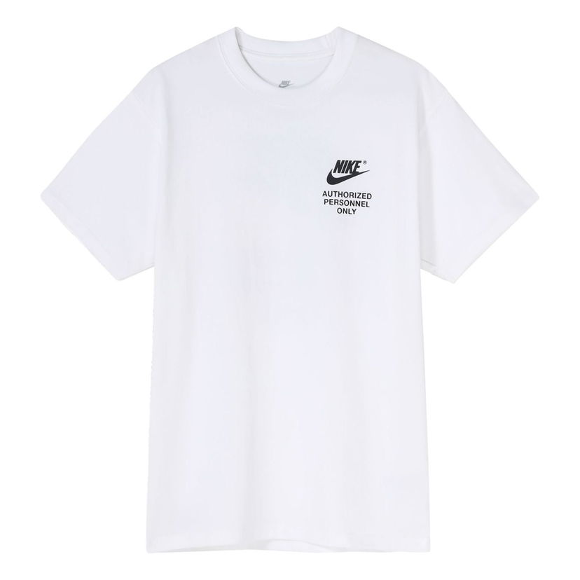 Tričko Nike Authorized Personnel Only Cotton T-Shirt Biela | DM6428-100