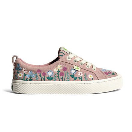 Tenisky a topánky Cariuma OCA Low Embroidered Flowers Ružová | 100102R49