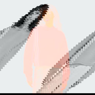 Mikina adidas Performance Off Placed 3-Stripes Cropped Hoodie Ružová | JW3601, 0