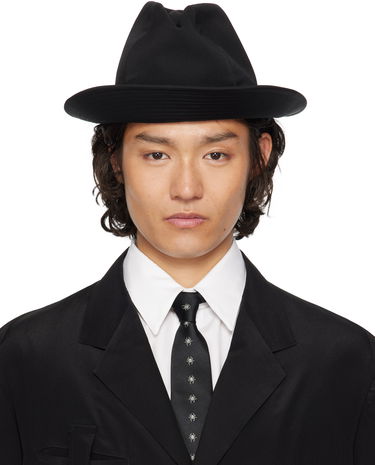 Klobúk Yohji Yamamoto Yohji Yamamoto Wool Gabardine Fedora Čierna | HP-H09-100, 0
