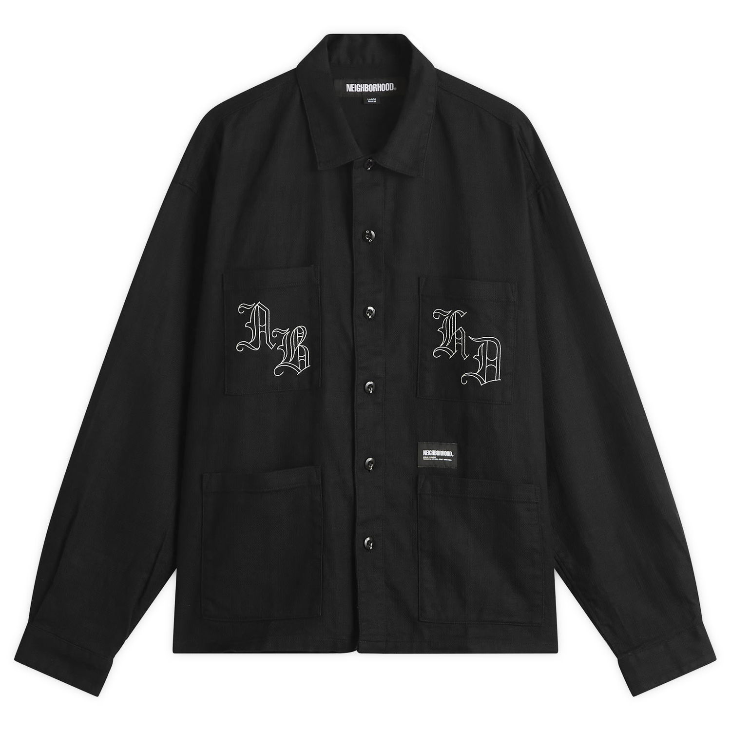 Košeľa Neighborhood Embroidery Shirt, Size Large Čierna | 251AQNH-SHM03-BLK, 0