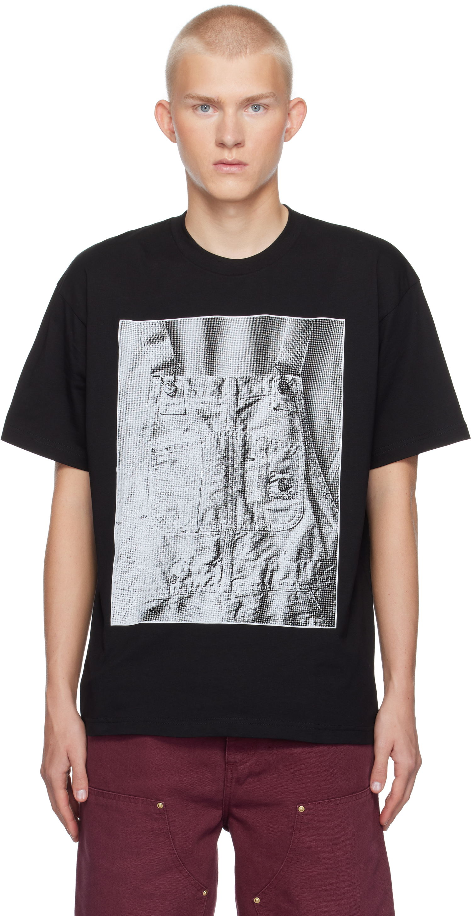Tričko Carhartt WIP Black BIB Graphic Print T-Shirt Čierna | I033962, 0
