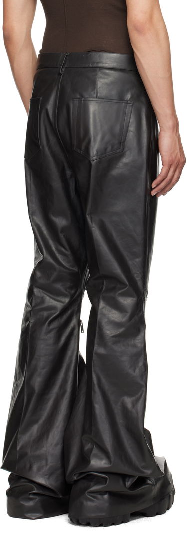 Nohavice Rick Owens Rick Owens Hollywood Bolan Cargo Leather Pants Čierna | RU01E5336 LTP, 2