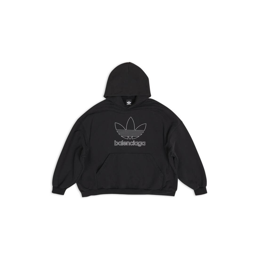 Mikina Balenciaga adidas x Large Hoody Black/White Čierna | 712396-TNVA9-1070, 0