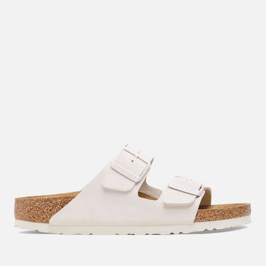 Tenisky a topánky Birkenstock Men's Arizona Slim Fit Suede Double Strap Sandals - Antique White Béžová | 1026817, 0