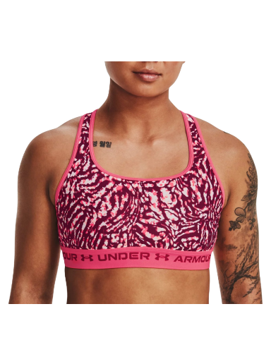 Podprsenka Under Armour Crossback Mid Print Bra Ružová | 1361042-975