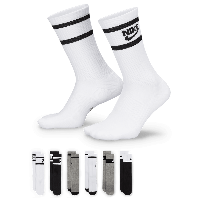 Ponožky Nike Everyday Cushioned Crew Socks 6 Pairs Biela | CK7302-901
