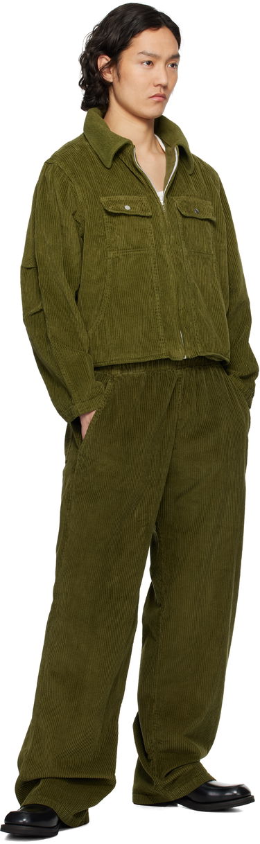 Nohavice LES TIEN Les Tien Heavyweight Utility Puddle Sweatpants Zelené | WC-3089-SW, 3