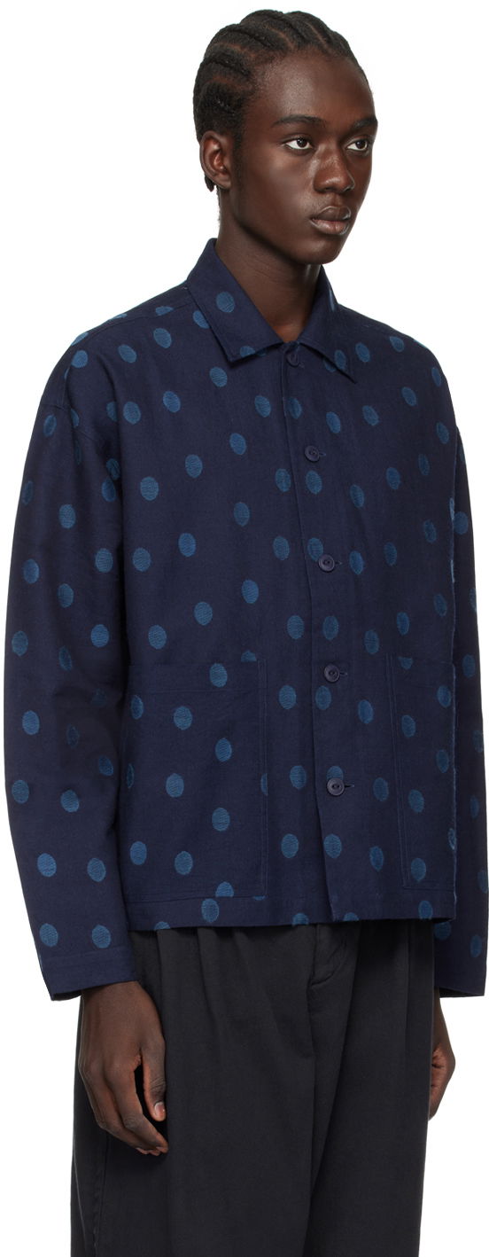 Košeľa YMC YMC PJ Jacquard Shirt Navy | P2VMH, 1