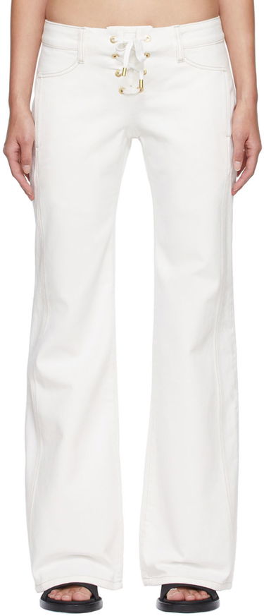 Nohavice Dion Lee Dion Lee Laced Flare Jeans Biela | C2046S22, 0