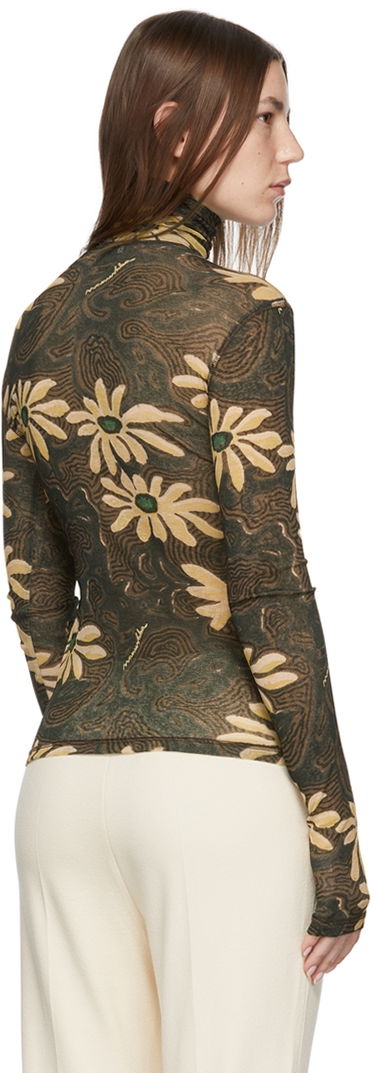 Sveter Nanushka Nanushka Harri Floral Turtleneck Top Hnedá | NW22RSTP00999, 2