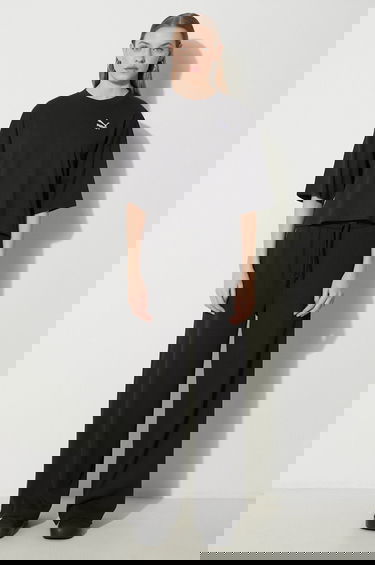 Crop Top Puma Cotton Relaxed Fit Cropped T-Shirt Čierna | 624226, 1