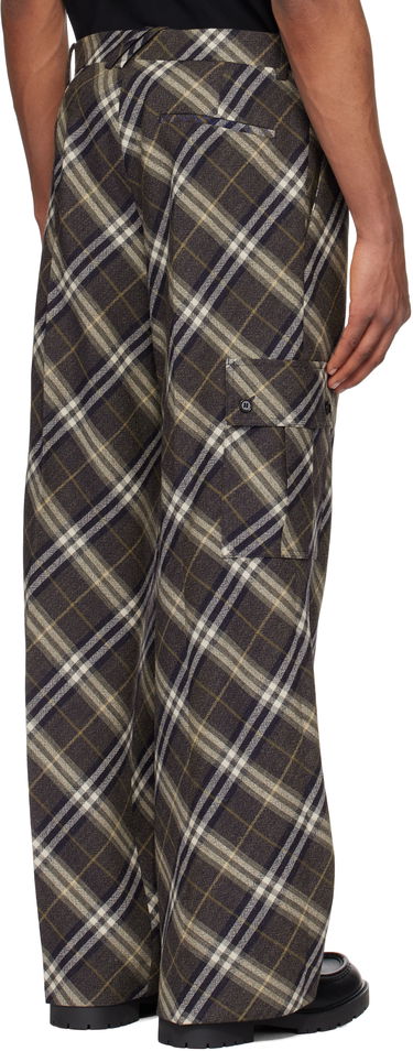 Cargo nohavice Burberry Burberry Check Wool Tailored Cargo Pants Hnedá | 8102488, 2