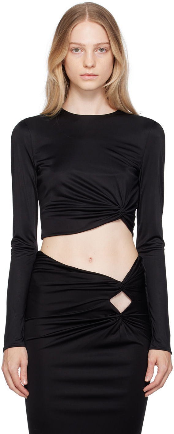 Tričko Versace Dua Lipa x Long Sleeve T-Shirt Čierna | 1011245_1A00572, 0