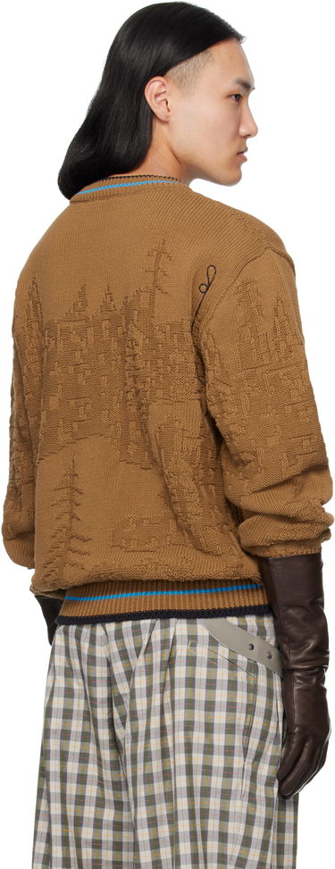 Sveter KIKO KOSTADINOV Fitz Textured Knit Crewneck Sweater Hnedá | KKAW25KN03-95, 2