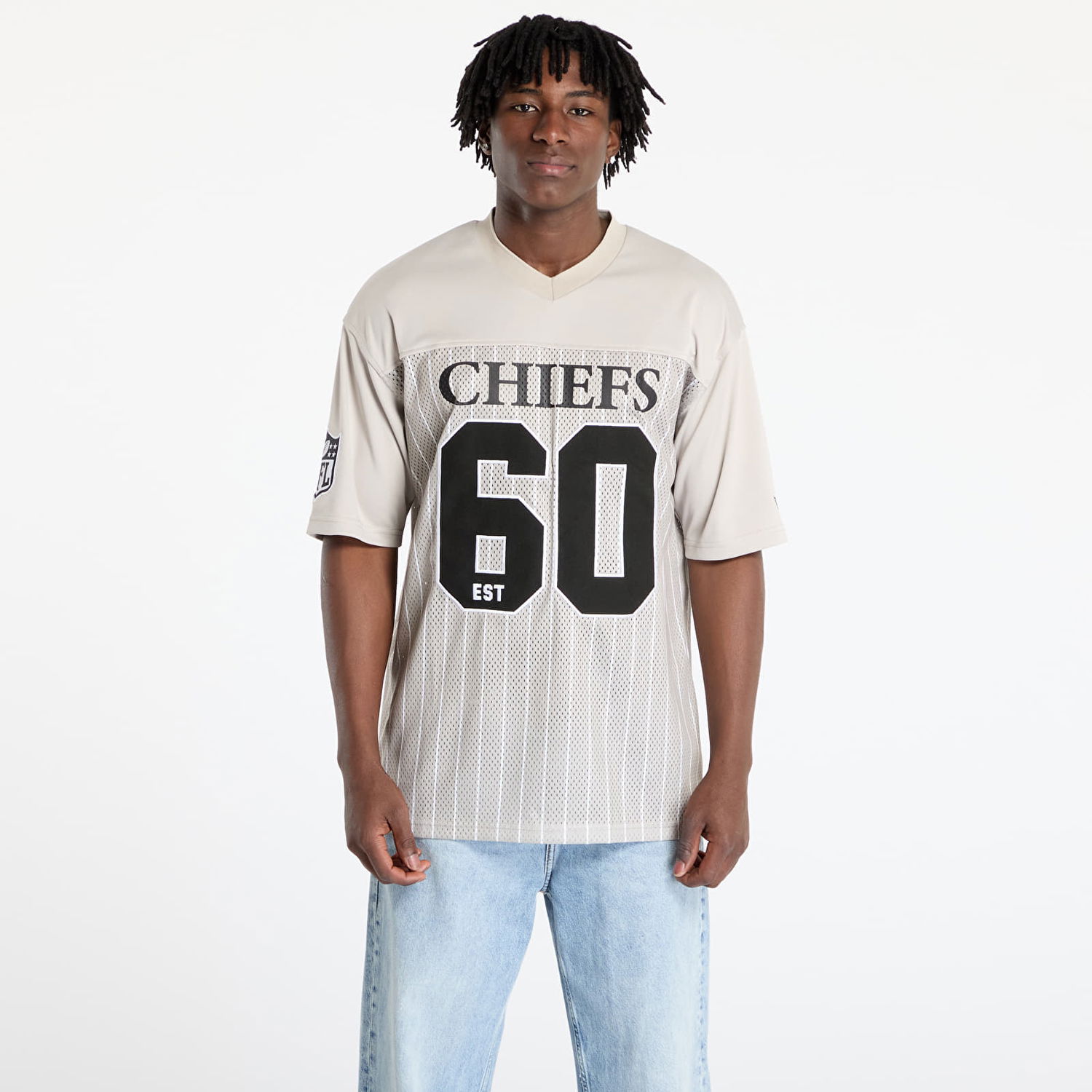 Dres New Era New Era Kansas City Chiefs NFL Pinstripe Jersey Béžová | 60667924, 0