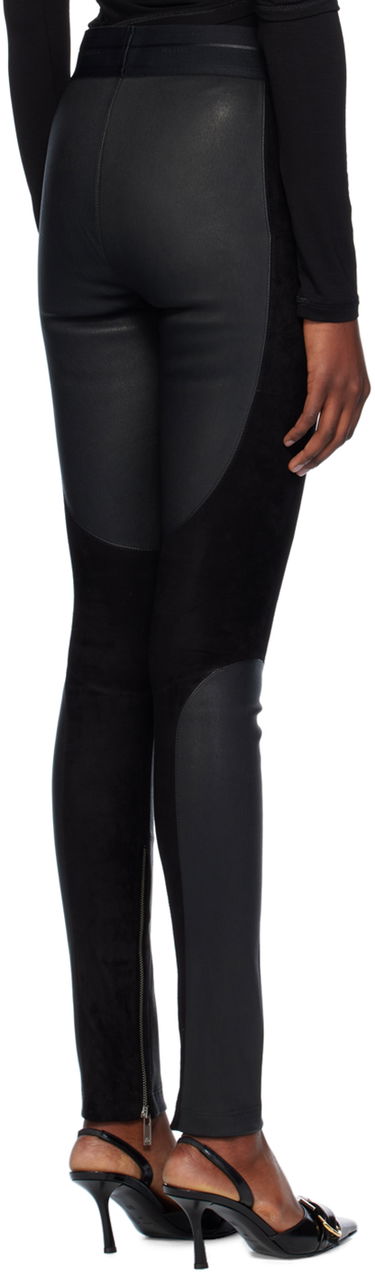 Legíny Helmut Lang Racer Leather Leggings Čierna | O06HW202, 2