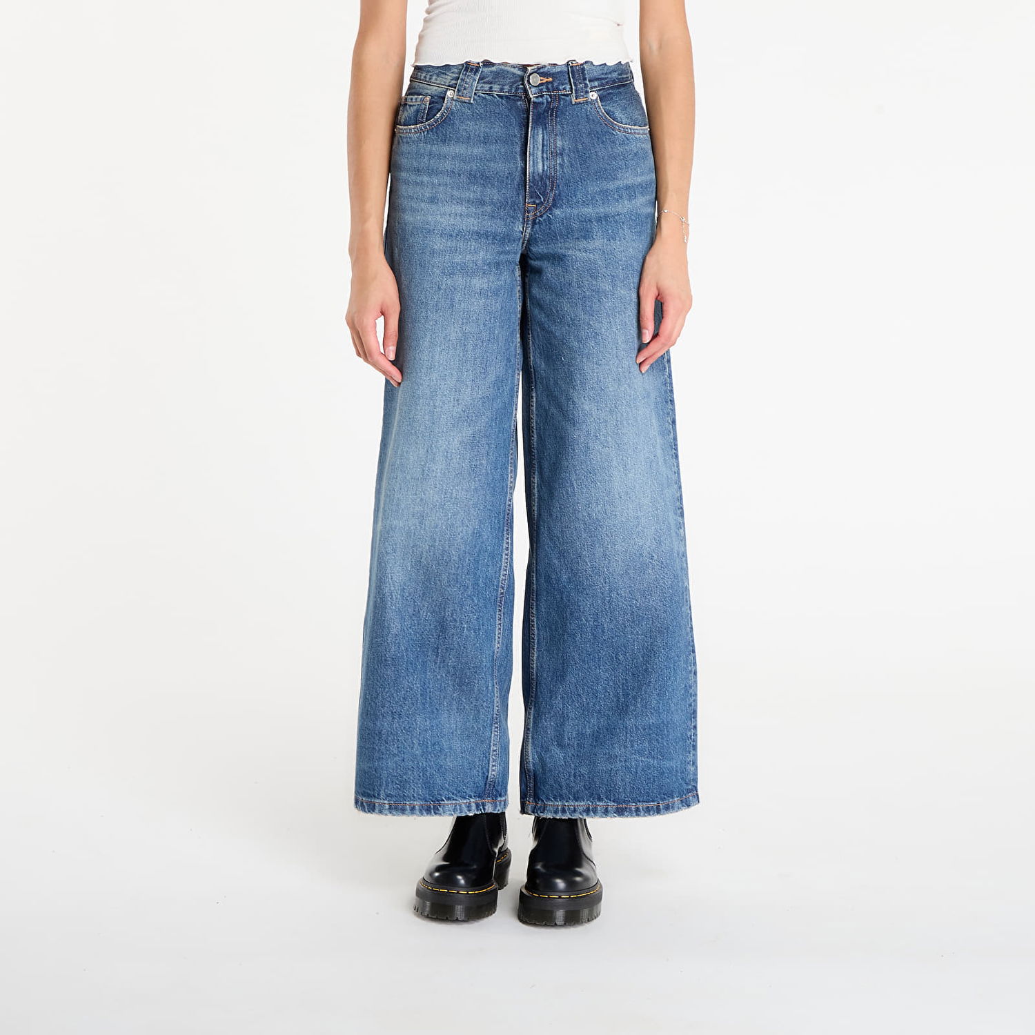 Džínsy Tommy Hilfiger Tommy Hilfiger 70'S High Rise Wide Leg Jeans W27/L30 Modrá | WW0WW46731 1A5, 0