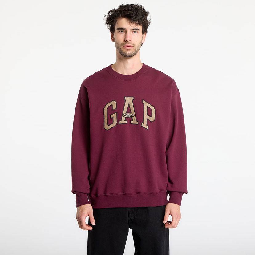 Mikina GAP Oversized Heavyweight Sweatshirt Vínová | 821259-02