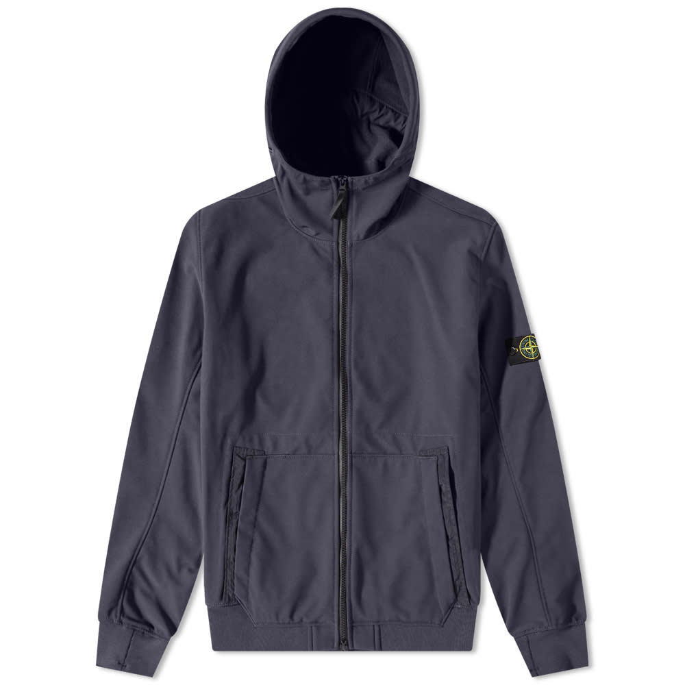 Bunda Stone Island Soft-Shell Hooded Jacket Čierna | 7715Q0122-V0020, 0