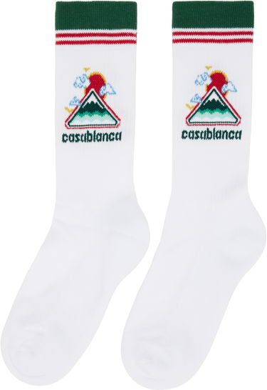 Ponožky Casablanca Casablanca Montagne Ondulee Socks Biela | APF25-ACC-010-02, 2