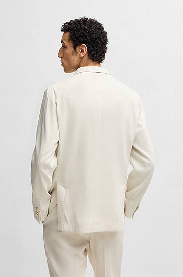 Bunda BOSS Selected By Shohei Ohtani Slim-Fit Blazer Biela | 50540686, 1