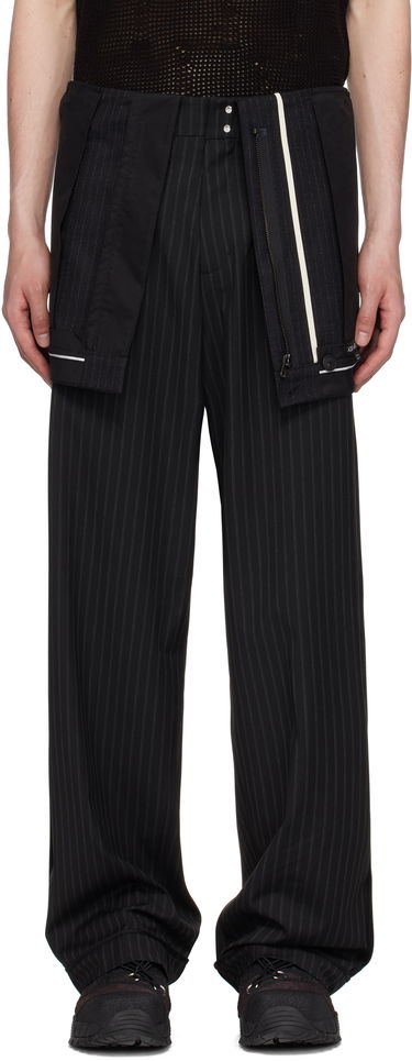 Nohavice Andersson Bell Inside Out Stripe Trousers Čierna | apa813m, 0