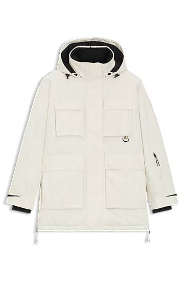 Parka BOSS Ski water-repellent parka jacket Biela | 50544369, 0