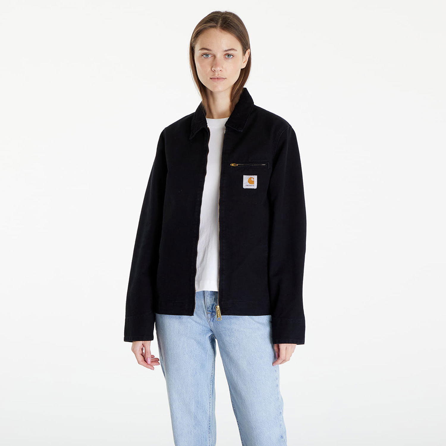 Bunda Carhartt WIP Detroit Jacket "Zeus / Black rigid" Šedá | I032940_1YM_01, 0