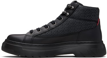 Tenisky a topánky BOSS HUGO Printed-Logo Faux-Leather Boots Čierna | 50552644, 2