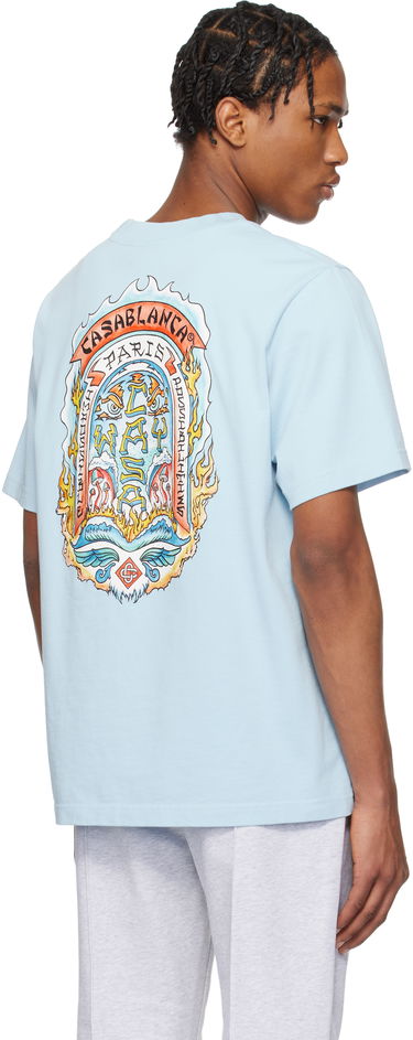 Tričko Casablanca Casablanca Casa Way Skate T-Shirt Modrá | MS25-JTS-001-20-EX-SSENSE, 2