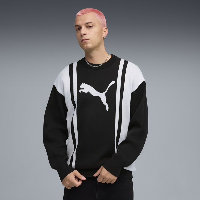 Sveter Puma FUTURE.PUMA.ARCHIVE Relaxed Fit Knit Sweater Čierna | 632294_01