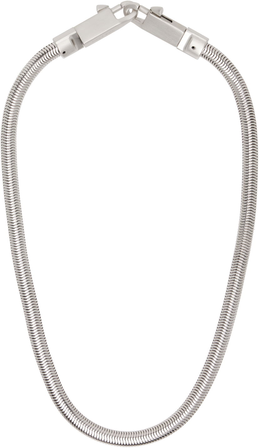 Náhrdelník Rick Owens Rick Owens Concordians Snake Chain Necklace Metalická | RA02E0796 MET