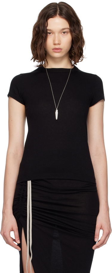 Crop Top Rick Owens Rick Owens Concordians Rainino Cropped T-Shirt Čierna | RP02E4235 JR, 0
