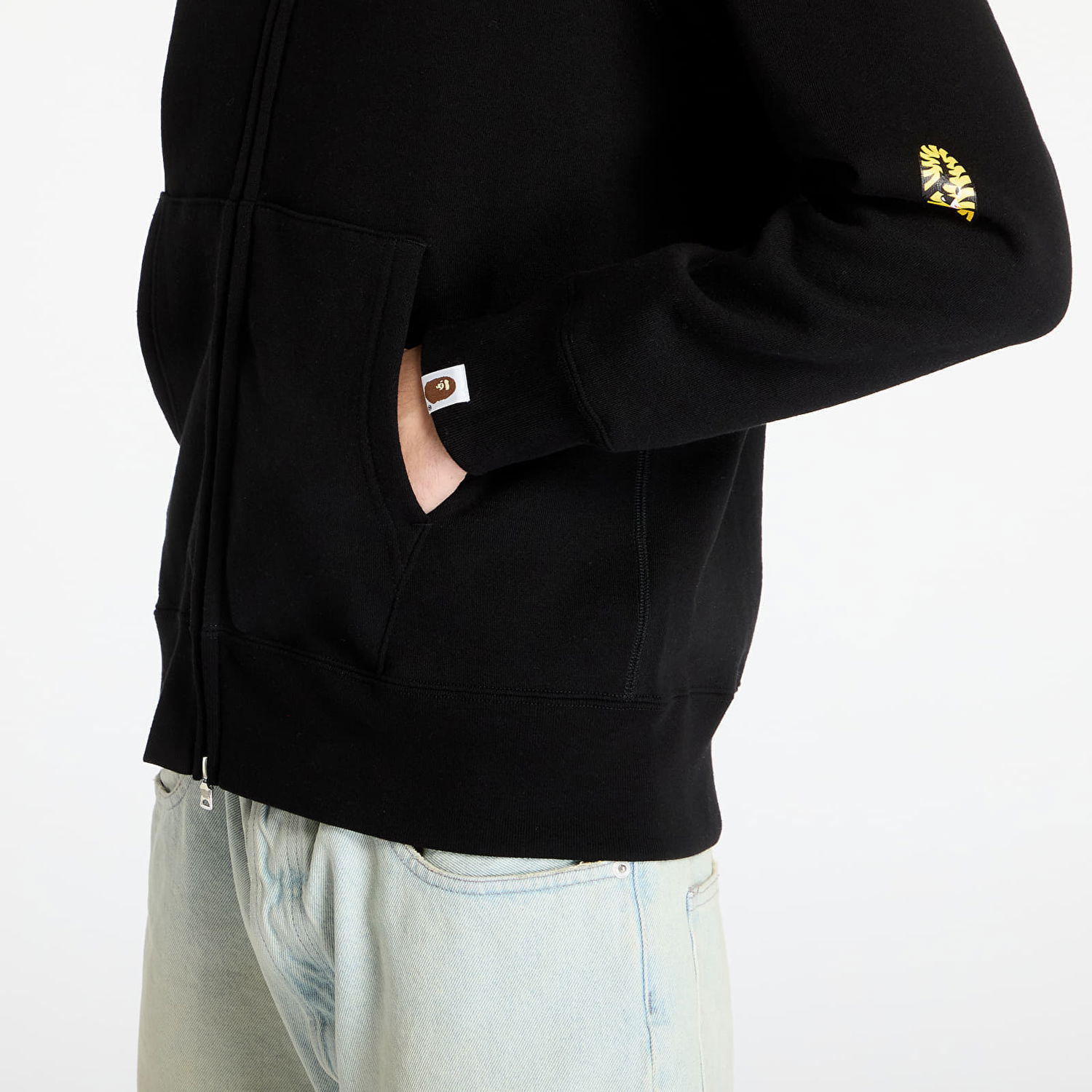 Mikina BAPE A BATHING APE Tiger Full Zip Hoodie Čierna | 001ZPL301006MBLK, 1