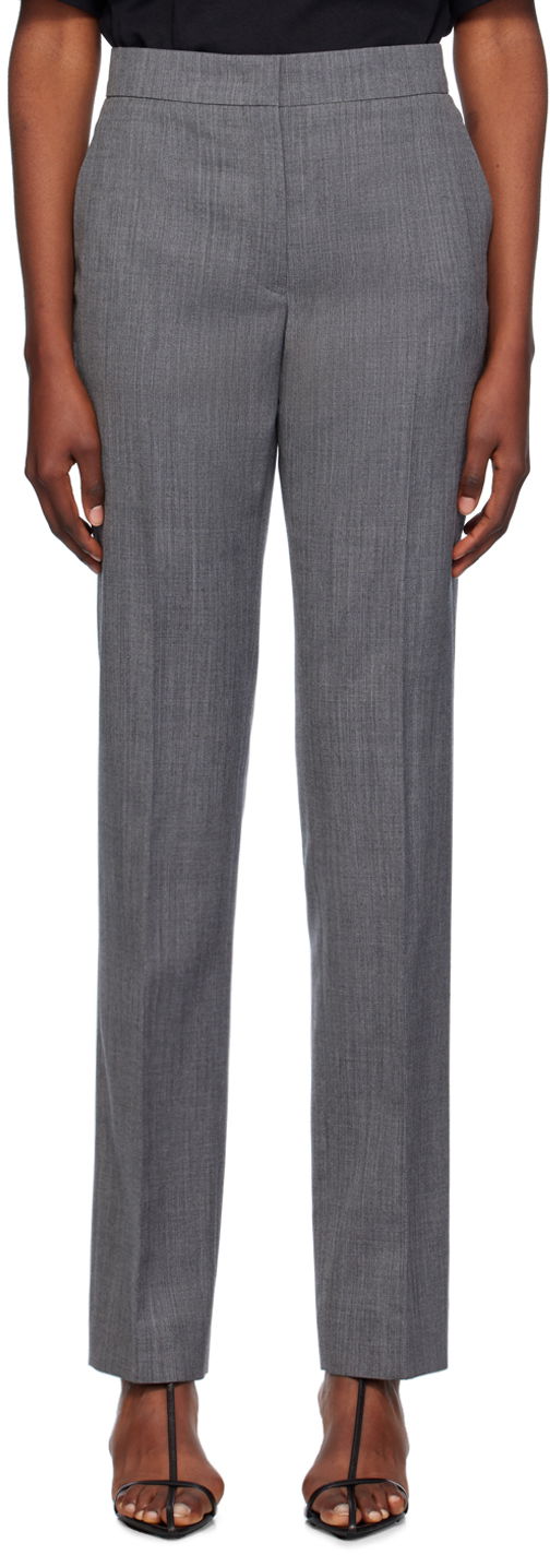 Nohavice Jil Sander Wool Trousers Šedá | J02KA0286_J40171, 0