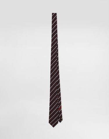 Opasok Dolce & Gabbana Dolce & Gabbana Striped Jacquard Tie Hnedá | GT149EG0JYTS9002, 0