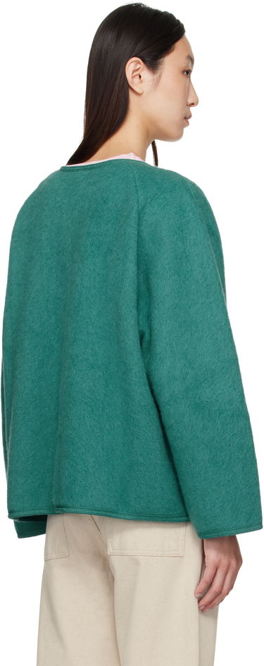 Bunda Baserange Fortu V-Neck Button-Up Cardigan Jacket Zelené | OUFJ-BW-AU25, 2