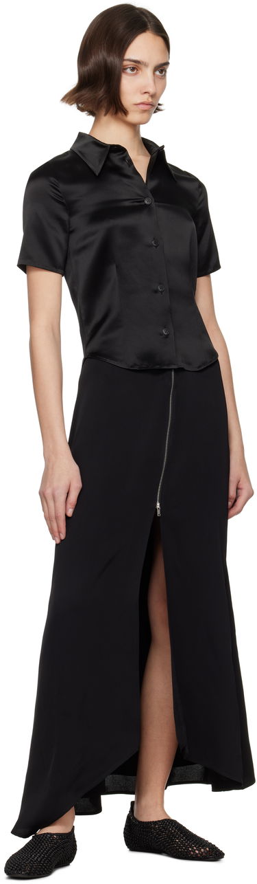 Košeľa Nanushka Nanushka Clare Satin Blouse Čierna | NW25SSTP20799, 3
