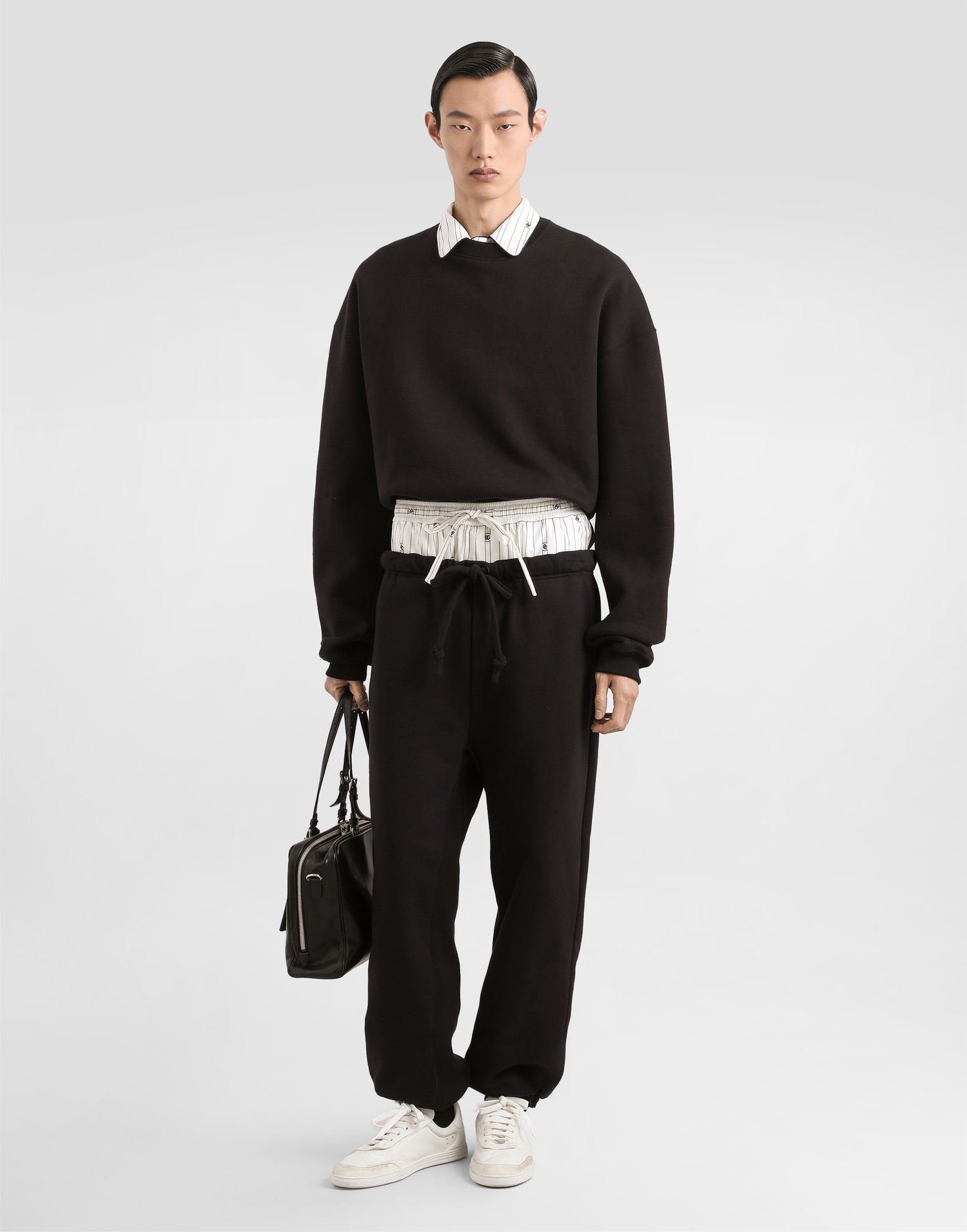 Tepláky Dolce & Gabbana Dolce & Gabbana Jersey Jogging Trousers Čierna | GP17ATG7PLAN0000, 1