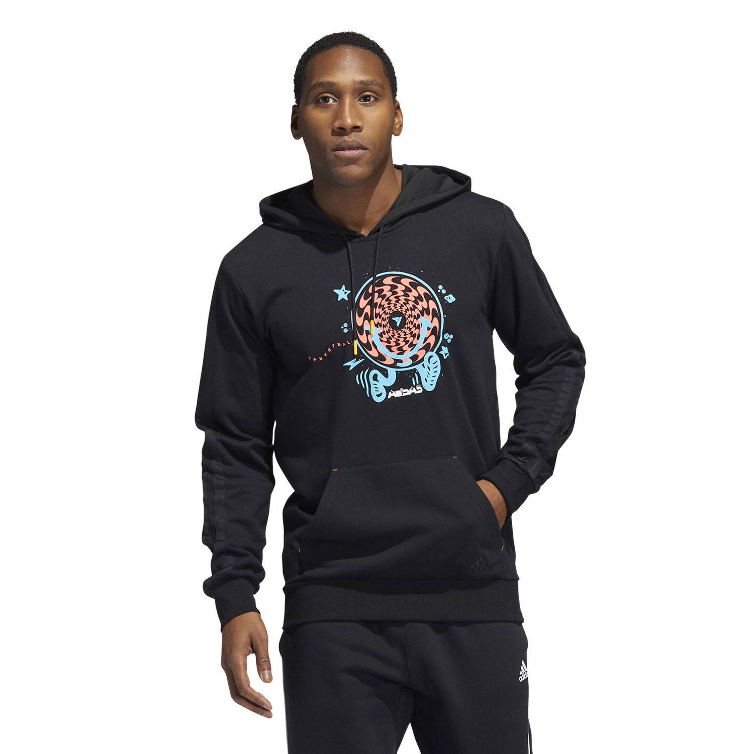 Mikina adidas Performance Graphic Print Pullover Hoodie Čierna | HF4528, 0