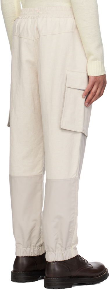 Cargo nohavice Moncler Moncler Grenoble x FRGMT Hiroshi Fujiwara Cotton & Linen Jogging Cargo Pants Béžová | K10972A00006598C3, 2