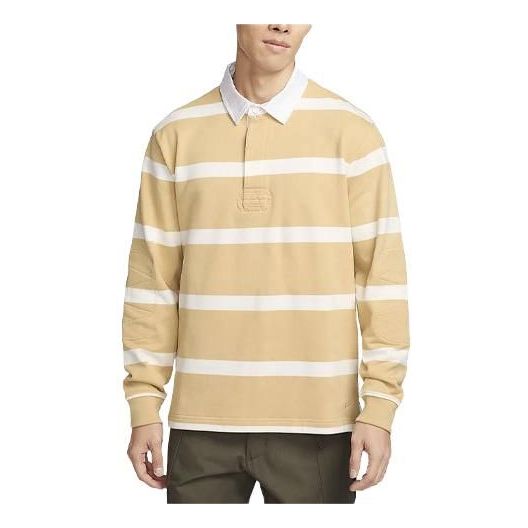 Polo tričko Nike Striped Heavyweight Rugby Shirt Béžová | FN3123-252, 0
