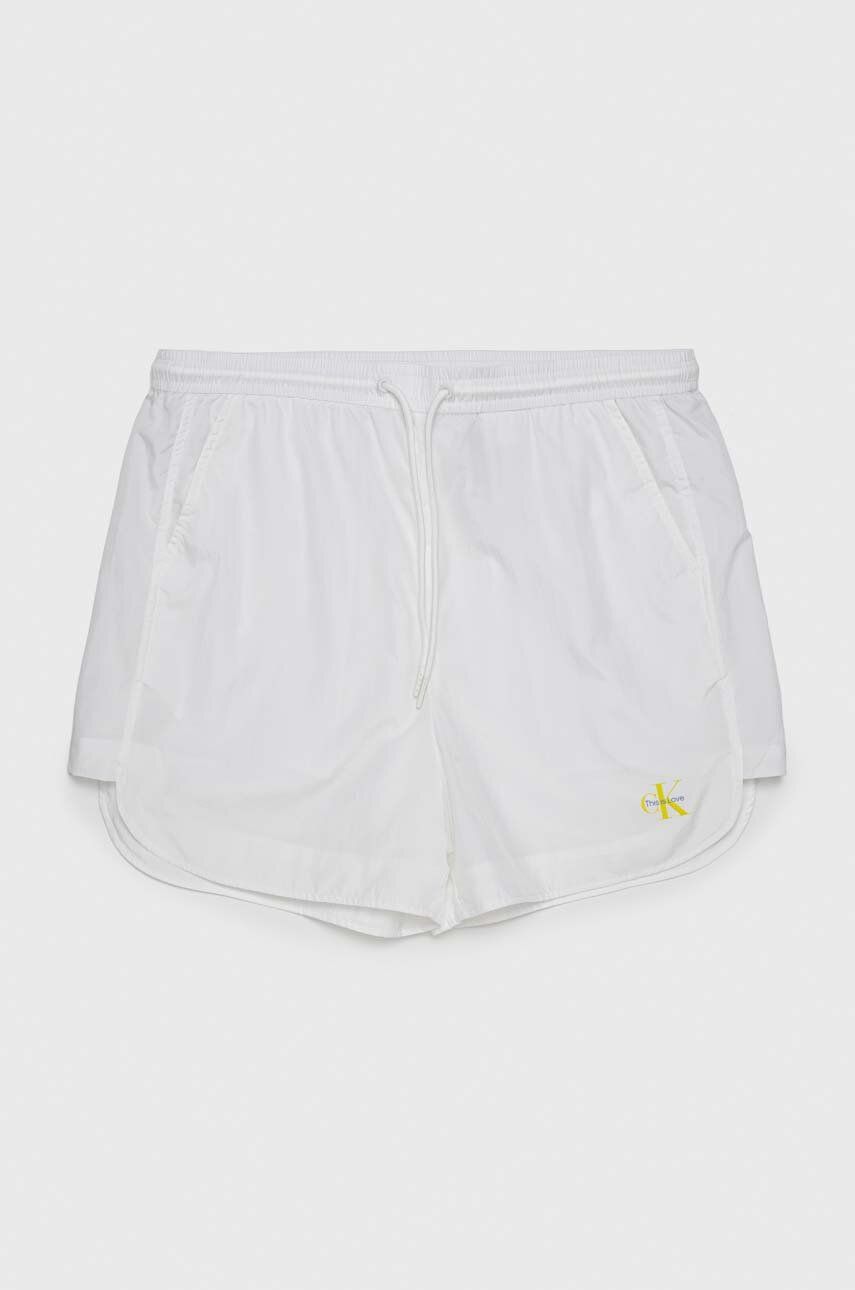 Šortky CALVIN KLEIN Pride Monogram Logo Nylon Shorts Biela | J40J400289, 0