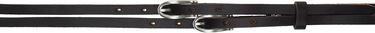 Opasok OUR LEGACY Our Legacy Twin Tongue Leather Belt Čierna | A2258TBC, 0