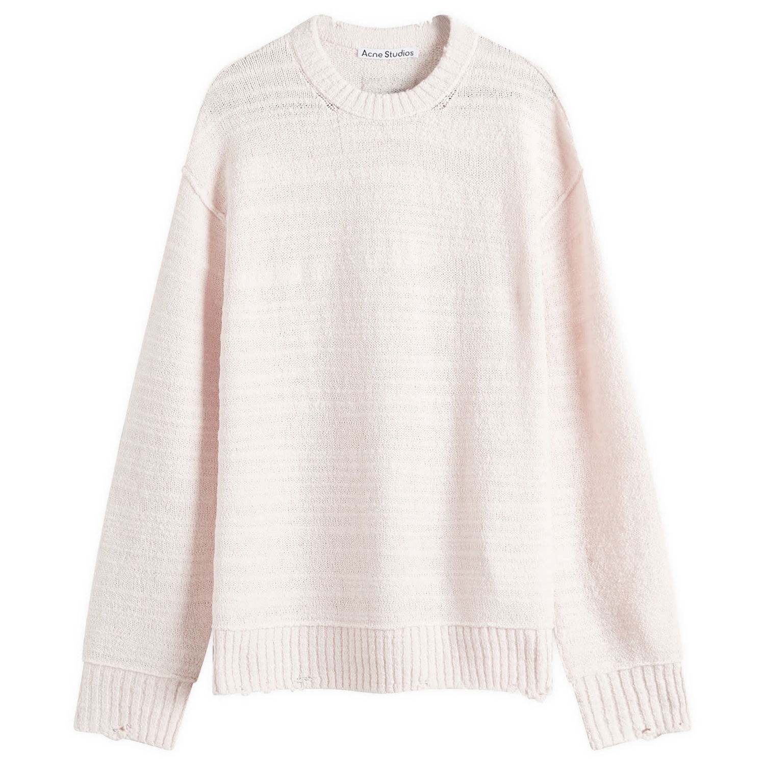 Sveter Acne Studios Men's Distressed Hem Slub Knit Sweater, Size Small, by Acne Studios Ružová | B60361-DR5, 1