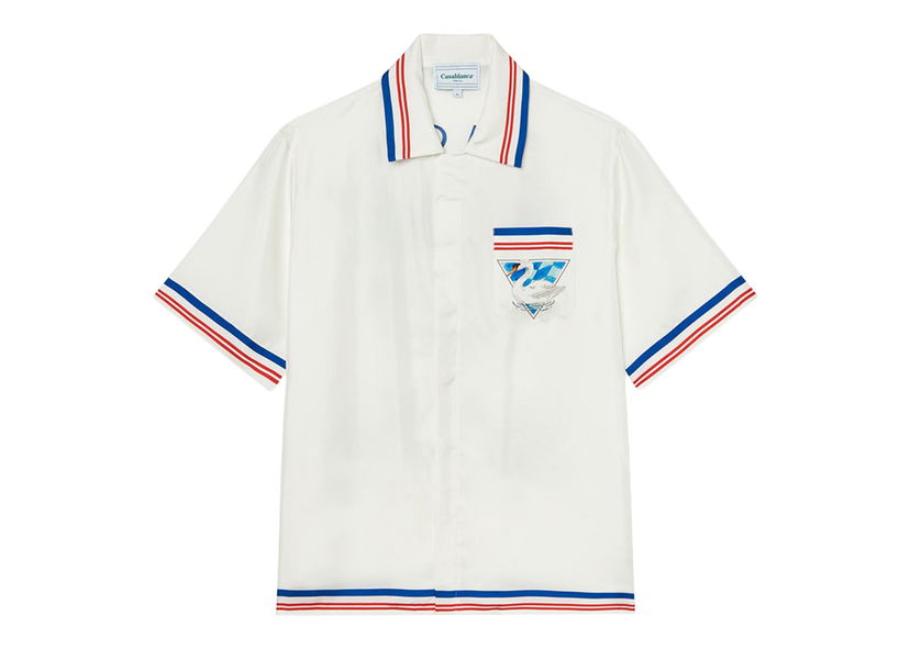 Košeľa Casablanca Par Avion Silk Shirt Biela | MF22SH00302